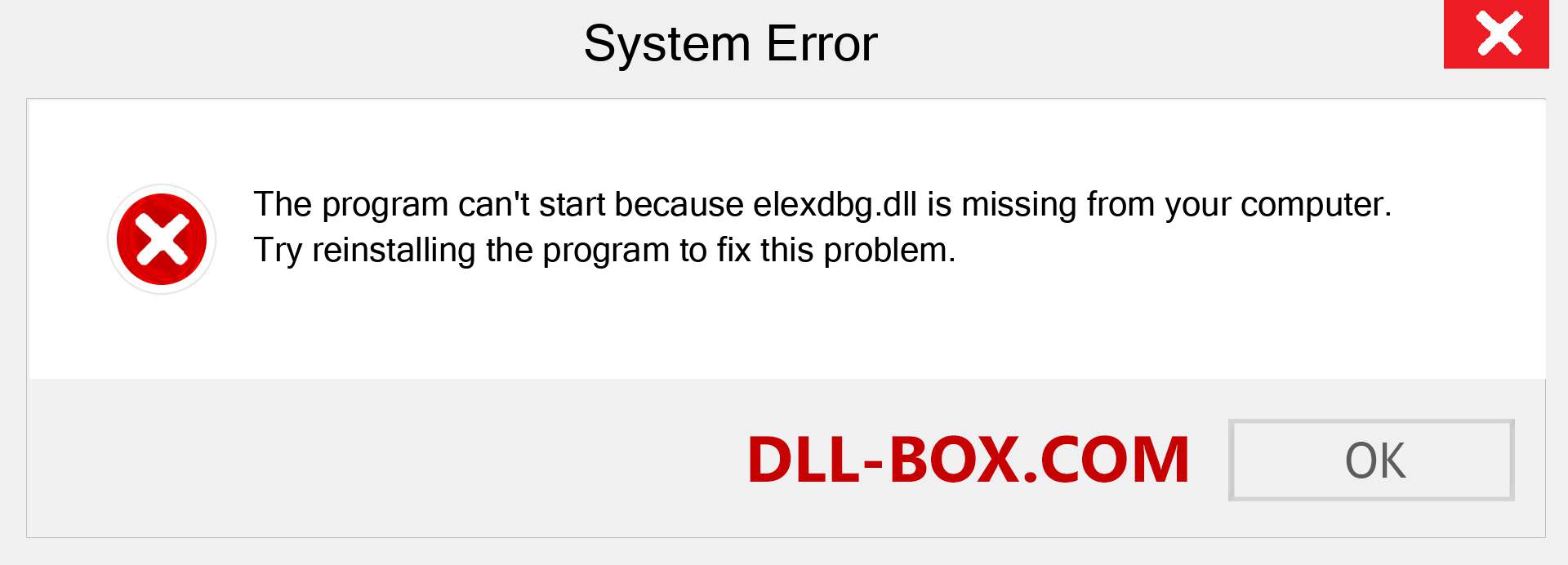  elexdbg.dll file is missing?. Download for Windows 7, 8, 10 - Fix  elexdbg dll Missing Error on Windows, photos, images